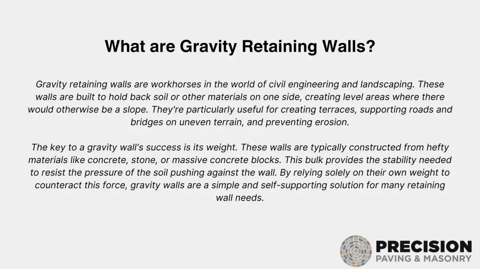 Gravity Retaining Walls Block
