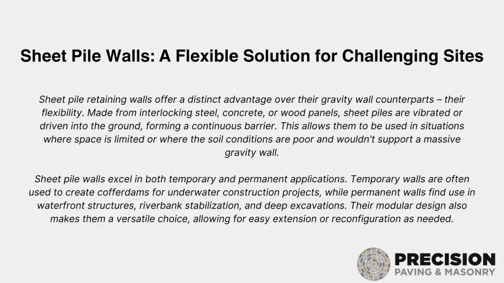 Sheet Piling Retaining Walls Block